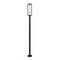 Z-Lite Dunbroch 1 Light Outdoor Post Mounted Fixture, Deep Bronze + Outdoor Brass & Clear 584PHBR-567P-DBZ - alternate 4